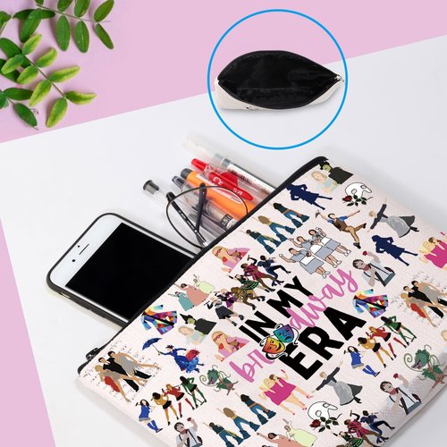 GJTIM Musical Gift Theatre Bag In My Musical Era Musical Theatre Gift Musical Zipper Pouch Makeup Bag (BWayEra Bag)