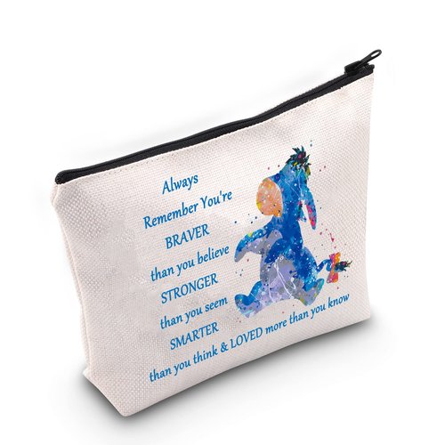 WZMPA Cartoon Cosmetic Makeup Bag Movie Fans Gift You Are Braver Stronger Smarter Than You Think Makeup Zipper Pouch Bag For Women Girls (Always Eey)