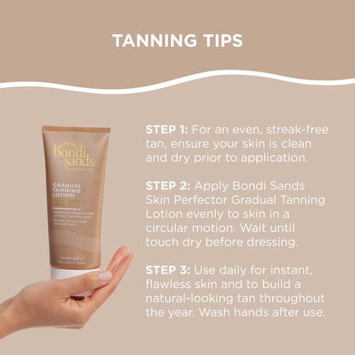 Bondi Sands Gradual Tanning Lotion Tinted Skin Perfector, Bronzer Pigments Build to a Natural-Looking Tan for Glowing Skin, 150 mL, 5.07 Fl. Oz.
