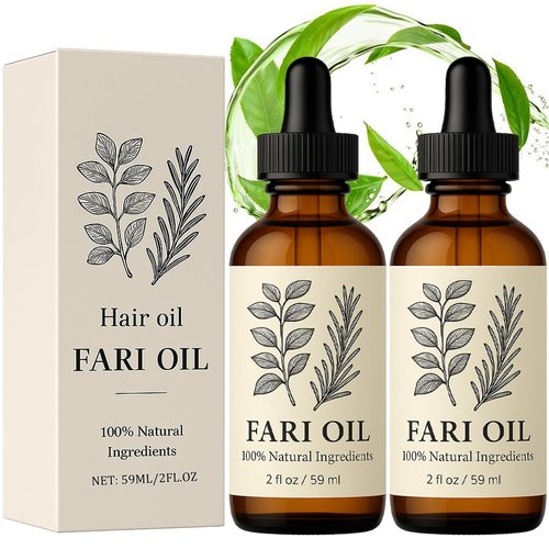 Fari Oil Hair Growth Oil | Botanical Scalp Oils | Herbal Infusion with Peppermint, Grapeseed, Tea Tree Essential | Anti-Hair Loss | Quickly Absorbed & Non-Greasy | Hair Oils for All Types | 4OZ/118ML