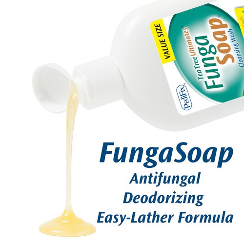 PediFix FungaSoap Tea Tree Cleansing Wash – Antifungal Body Wash & Foot Soap – All-Natural Tea Tree Oil Cleanser for Athlete’s Foot, Ringworm, Jock Itch, Body Odor & Fungus - 13.5 fl. oz