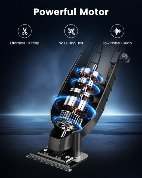Lumiflexa Professional Hair/Beard Trimmer for Men, USB-C Rechargeable Hair Trimmer for Men with Stainless Steel Blades, Zero Gapped Hair Clippers for Barber, Cordless Rechargeable Hair Clippers