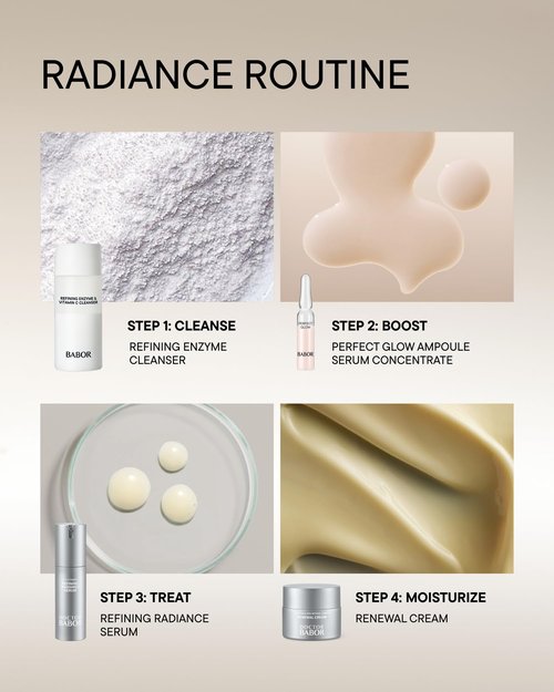 BABOR Enzyme & Vitamin C Powder Cleanser – Water-Activated Face Wash for Brightening & Exfoliation | Gentle Daily Polish for the Look of Refined Pores & Radiant-Looking Skin | Travel-Friendly