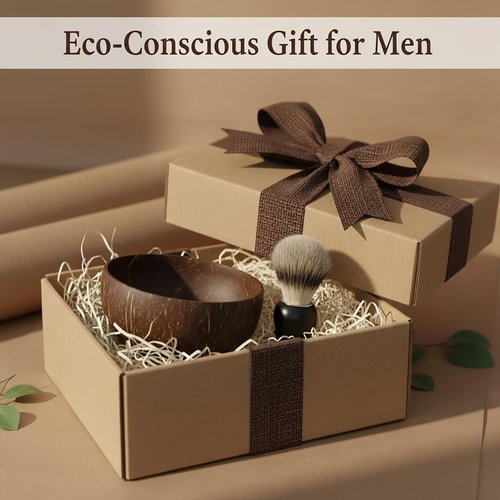 Natural Coconut Shell Shaving Soap Bowl – Handcrafted Shaving Mug & Cup for Men, Naturally Odor-Free, Lightweight, Built for Durability, Perfect for Bowl Shaving & Wet Shave