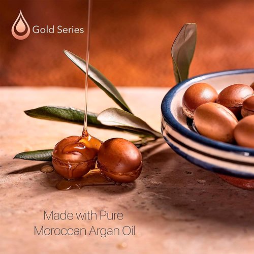 Gold Series Treatment Mask – Deep Hydrating Argan Oil Hair Mask for Dry, Damaged, Color Treated and Curly Hair Enriched with Keratin – Sulfate Free Natural Hair Repair Treatment, 8.45oz