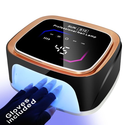 LimeGirl Cordless Black Nail Lamp for Gel X, Professional LED UV Nail Curing Lamp for Gel Nail Polish, Fast Nail Dryer with 4 Timers & Sensor, Rechargeable UV Lights for Salon & Home