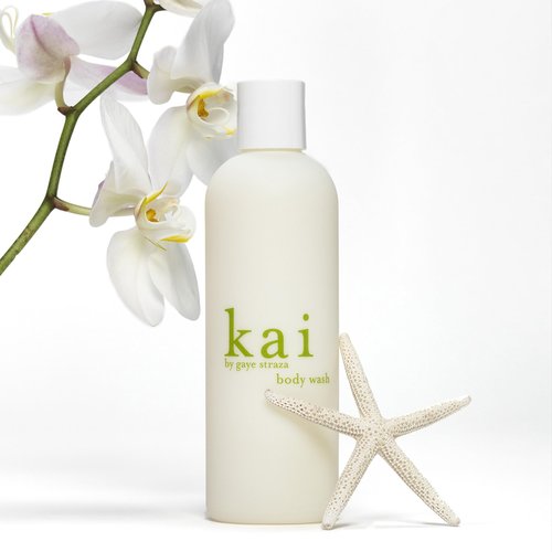 kai Body Wash, 8 Fl Oz., foaming body wash with vitamin e, extracts of cucumber + comfrey, scented with the delicously, fresh + clean signature fragrance. vegan, cruelty free, made in the usa