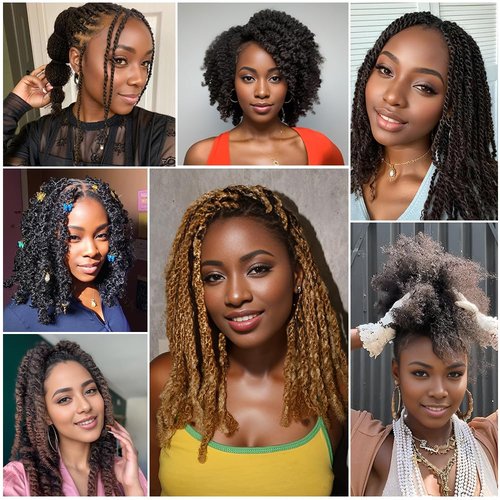 Afro Kinkys Bulk Human Hair 12 Inch Afro Kinky-Curly Human Hair Bulk for Twist Dreadlock Extensions Locs Repair Soft 4C Curly for Braids 4 Bundles 60 Gram 4#