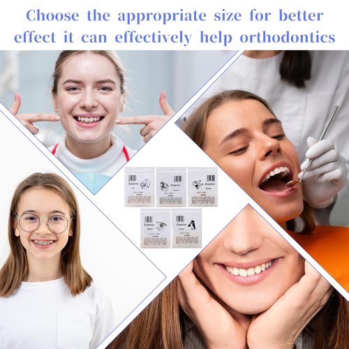 simarro 500Pcs Orthodontic Elastic Rubber Bands, Teeth Rubber Band with 5 Pieces Placers for Braces Dental Tools for Fix Tooth Gap, Braces, Crooked Teeth