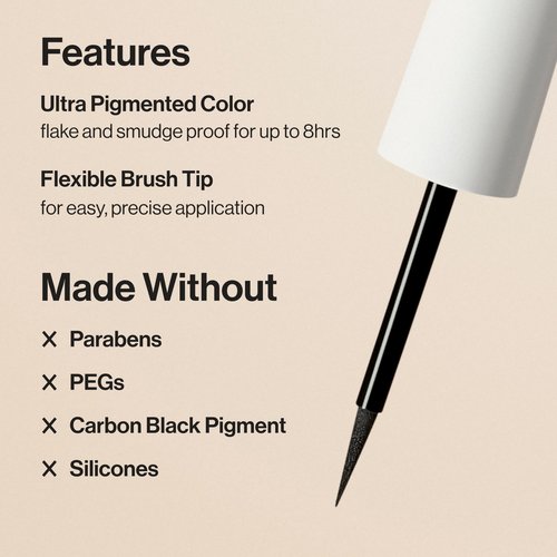 Honest Beauty Extreme Length Volumizing Clean Mascara + Longlasting Vegan Liquid Eyeliner Bundle | EWG Verified + Cruelty Free | Black, 0.27 fl oz, 0.58 fl oz