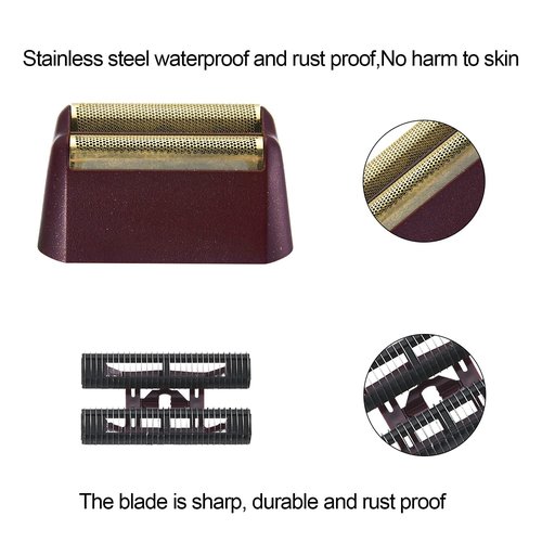 5 Star Series Finale Razor Replacement Foil and Bar Assembly Compatible with wahl Foil 7031-100,7043-100 Shave Replacement Head (red)