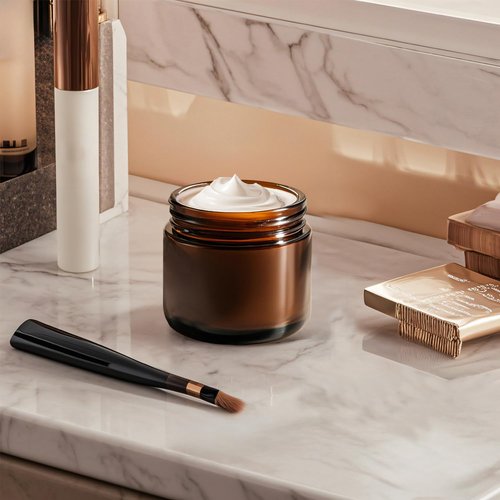 4 oz Amber Glass Jars with Lids,6 Pack 4oz Small Glass Jars with Inner Liners,4 Ounce Travel Jars for Cosmetics Container,Cream Lotion,Body Scrub