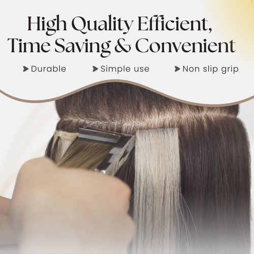 Rainbow Professional Tape in Hair Extensions Plier Stainless Steel Extensions Tape Sealing Pliers Tool with Box Hair Extension Styling Tools Non-Slip Grip (Rainbow Plier)