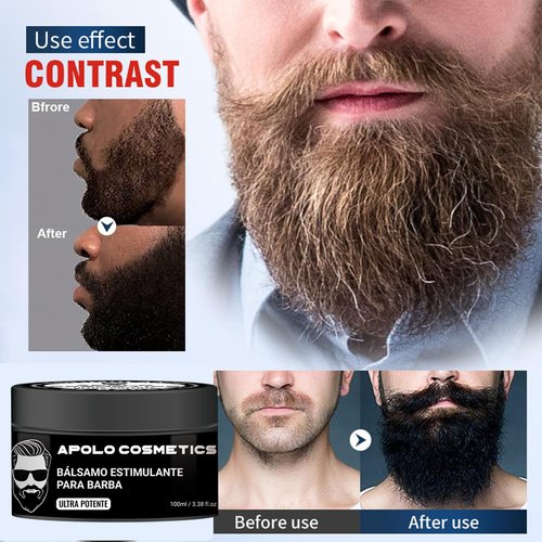 Para Barba, Estimulante De Barba, Beard Balm for Men, Crecimiento De Barba Para Hombre, Mustache Wax, Bálsamo Para Barba, Original Moisturizes & Strengthens Para Crecer La Barba Rapido Beard (1 PCS)