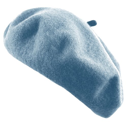 Women's French Beret Hat Solid Color Plain Wool Classic Traditional Artist Cap (US, Alpha, One Size, Baby Blue)