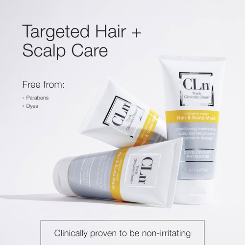 CLn® Hair & Scalp Mask Conditioner - Deep Conditioner for Hair & Scalp Prone to Dryness & Damage, Paraben-Free & Dye-Free, Scented by Eucalyptus, 6 fl. oz.