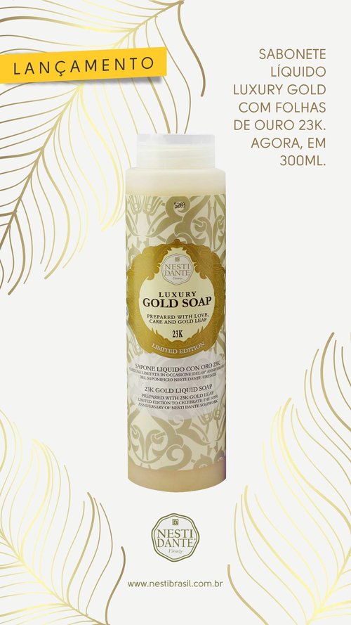 Nesti Dante Luxury Gold Soap 60th Anniversary Bath & Shower Gel 10.2oz/300ml