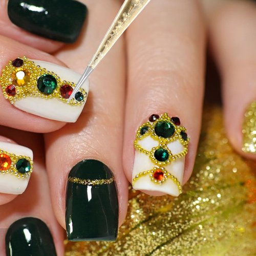 2PCS Rhinestone Sticker Tweezers Rhinestone Nail Art Tweezers,2PCS Nail Tweezer for Nails Art Stainless Steel Straight and Curved Pointed Tweezer for Stickers Crafts Jewel Gem Picker