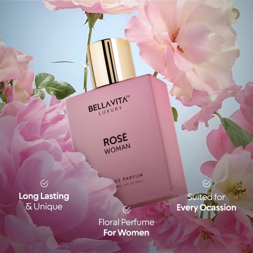 BellaVita Luxury ROSE Eau De Parfum for Women Combo | Sweet Floral & Oriental Womens Perfume with Amber Vanilla, Black Currant, Rose & Jasmine | Long-Lasting Rose Perfume Oil
