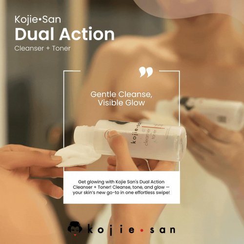 Kojie San Dual Action Cleanser and Toner, Deep Cleansing Toner, Gentle Exfoliating, and Helps Reduce Excess Oil - 100ml