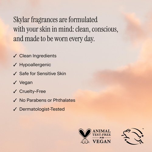 Skylar Vanilla Sky Eau de Parfum -Hypoallergenic & Clean Perfume for Women & Men, Vegan & Safe for Sensitive Skin-Notes of Cappuccino, Vanilla & Caramelized Cedar - 10mL /0.33 Fl oz