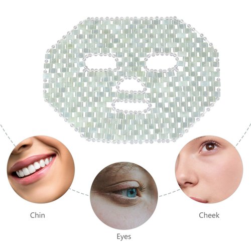 FRCOLOR Jade Facial Mask Natural Jade Stone Anti-Aging Facial Sleeping Eye Mask Beauty Skincare Massage Tool for Dark Circles & Puffiness, Facial Massage Tool