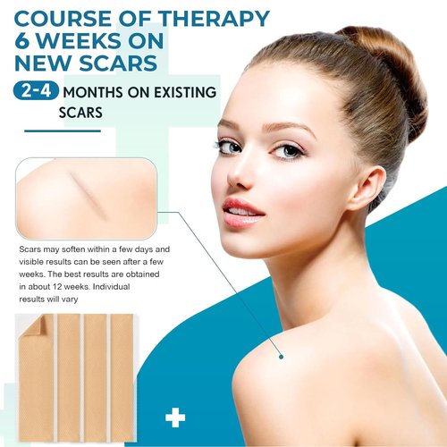 Silicone Scar Sheets, Silicone Scar Tape(5.7" x 1.57"10 Pcs) Silicone Scar Strips, Professional Scar Removal Sheets for Surgical Scars, Keloid, C-Section, Burn et