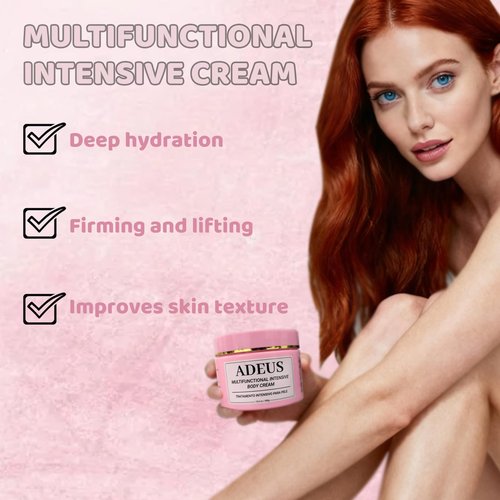 ADEUS Crema Brasileña, Cream Rosada, Multifunctional Pink Intensive Cream, Deeply Moisturizing and Firming Creams with Centella Asiatica, Seaweed and Green Tea (1)