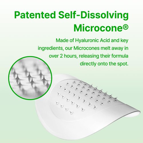 Acropass Trouble Care Microcone Acne Patch for Early Stage Pimple and Zits - Hydrocolloid, Niacimide Pimple Spot Treatment (Regular, 24, Count)