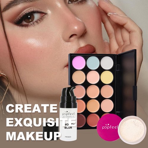 All-in-one Holiday Make up Gift Sets | Makeup Kit for Women Full Kit Teen Girls Xmas Beauty Essential Beginner Bundle Include Eyeshadow Palette Lipstick Blush Concealer Face Powder Mascara Lipgloss