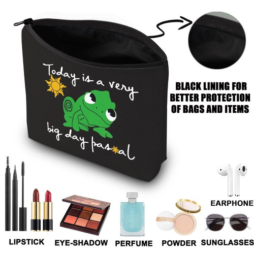 JNIAP Pascal Makeup Bag Lover Gifts Today Is a Very Big Day Zipper Pouch (Very Big Day black mb)