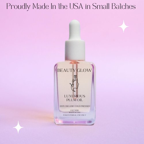 Organic Plum Oil Cold Pressed for Face Anti-Aging Facial Moisturizer Plumping Miracle Serum Natural Skincare Beauty Glow Antioxidant 1 Fl Oz/30mL