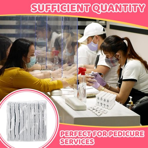 Potchen 300 Pcs Sponge Toe Separators for Nail Polish Bulk Finger Separators Toe Divider Spacer Pedicure Correct Foot Manicure Coating Gel Painting Soft Pedicure Supplies for Men Women, White