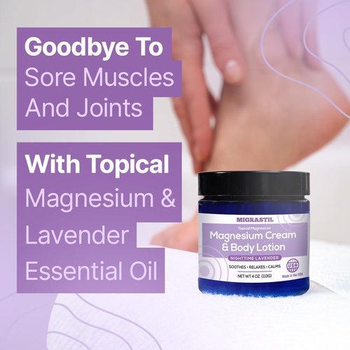 Basic Vigor Migrastil Extra Strength Neuropathy Cream & Lavender Magnesium Cream Bundle