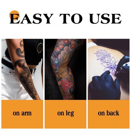 3MM Tattoo Fake Skin with Medium Ink Cups - Ruicoo 510Pcs Tattoo Practice Skin with Tattoo Ink Caps Kit Include 10Pcs 3MM Tattoo Fake Skin and 500Pcs Medium Plastic Pigment Caps
