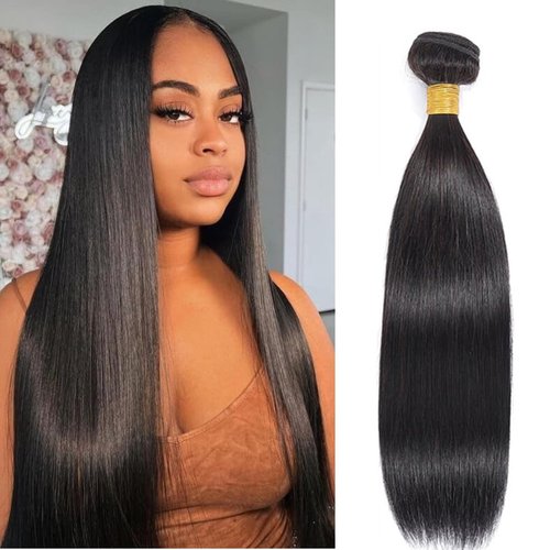 Straight Bundles Human Hair one Bundles 16 Inch 100g/Pack 12A Brazilian Virgin Hair Black Single Bundles