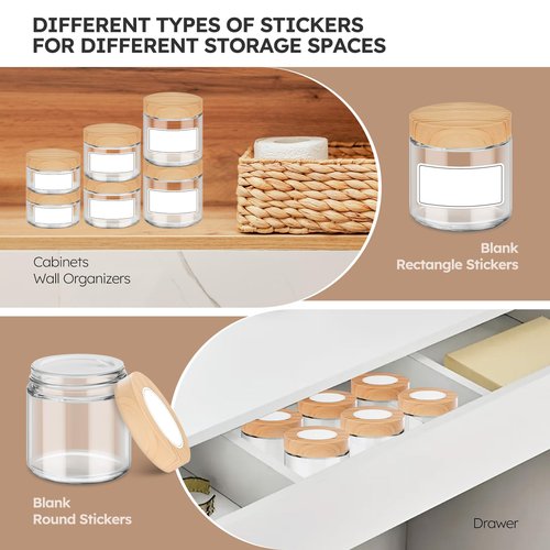 16 Pack Small Glass Jars with Lids, 4 oz Glass Containers with Plastic Woodgrain Lids & Inner Liners, Reusable Travel Containers for Creams, Makeup, Lotion, Cosmetic, Ointment