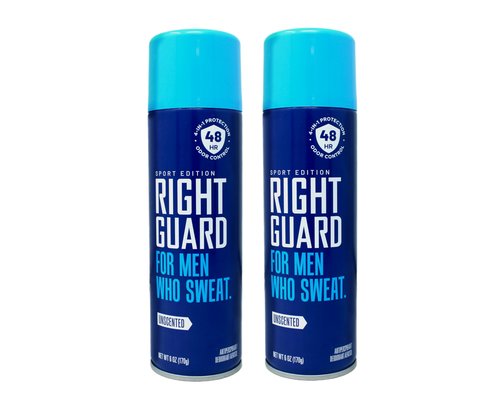 Right Guard Sport Unscented Aerosol Antiperspirant Spray 6 oz (Pack of 2)