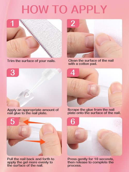 EBANKU Nail Glue Bulk for Press On Nails, 10PCS Super Strong Glue for Fake Nails Professional Adhesive Super Bond Fast Drying Glues Long Lasting No Need for UV Lamp (10 x 15ML)