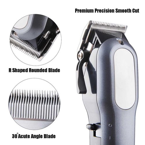 Professional Cordless Hair Clipper for Men, LED, Rechargeable Cord/Cordless Haircutting & Trimming Kit for Heads, Beards & All Body Grooming