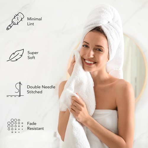 A1HC Wash Cloths Set (13x13 Inches), 500 GSM 100% Ring Spun Cotton, OEKO-TEX Green Certified, Zero Twist, Ultra Soft, Quick Dry & Highly Absorbent, Soft Washcloths (Mood Indigo, 12 Piece Wash Cloth)