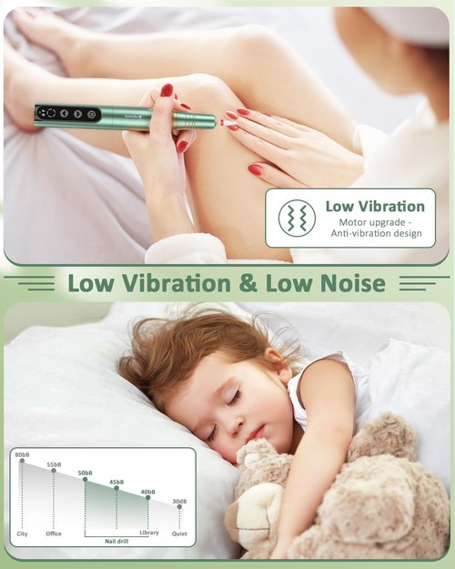 Electric Nail Drill Cordless, Professional Nail Drill Machine Rechargeable for Gel Acrylic Nails Polishing, 35000RPM Portable Nail File Electric for Manicure Pedicure Home Salon