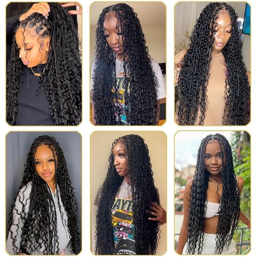 Human Braiding Hair for Boho Knotless Braids Bulk 20inch Curly Bundles Human Hair for Micro Braiding Wet and Wavy Water Wave No Weft Human Hair Extension for Box Boho Braids 100g with 2 Bundles