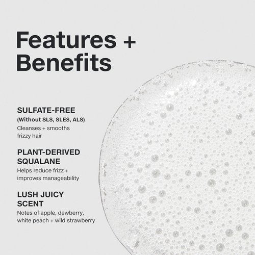 Paul Mitchell Super Smooth Shampoo, Controls Frizz, Adds Softness, For Frizzy Hair, 33.8 fl. Oz
