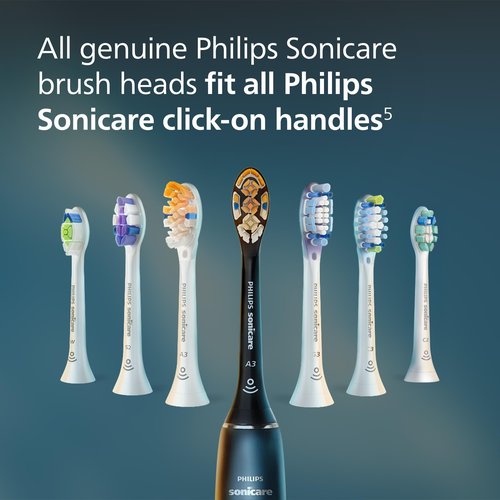 Philips Sonicare S2 Sensitive - Genuine Replacement Electric Toothbrush Heads, White, 2 Pack, HX6052/77