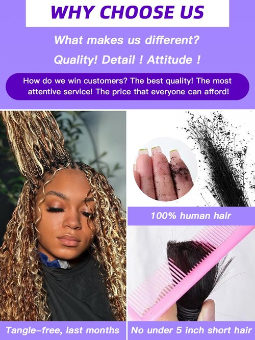 Enaiiby 4/27 Boho Human Hair Braiding Hair Bulk 50g 24 Inch, Deep Wave Ombre Honey Blonde Curly Bundles Human Hair for Boho Knotless Braids, 12A No Weft 100% Unprocessed Brazilian Virgin Hair