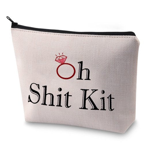 Bachelorette Kit Bags Bridal Shower Gift Oh Shit Kit Makeup Bag Wedding Party Cosmetic Bag Bridesmaid Makeup Pouch (Oh Shit Kit)