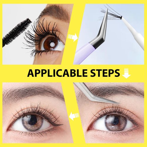 5 Pack Lash Extension Tweezers, High Precision Stainless Steel Eyelash Extension Tweezers, Lashes Versatile Beauty Tool Ideal for Eyebrow Shaping, Facial Hair Removal, Volume