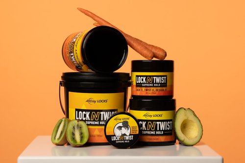 AllDay Locks Lock N Twist (Jar) | Supreme Hold, No Frizz or Flaking | Hydrating, Nourishing Locking Gel | Grape & Avocado-Infused | Lock & Twist Braids, Locks, Twists, Cornrows | 32 oz