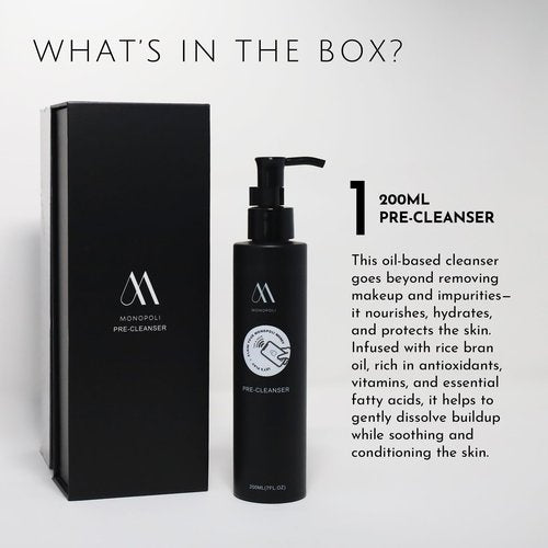 Monopoli Skin Pre-Cleanser Oil | Deep Cleansing and Nourishing | Enriched with Rice Bran Oil | Perfect for Removing Makeup and Impurities | Single 200ml